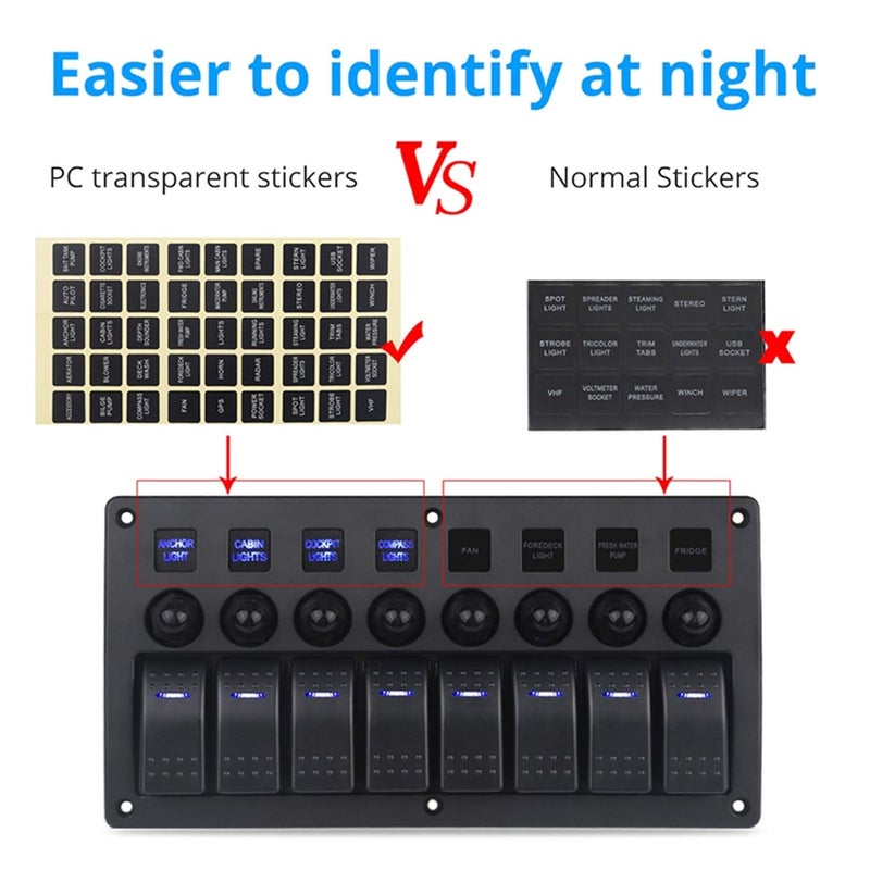 Wivplex 8 Gang Waterproof Switch Panel for Jeep and Marine - Image 3