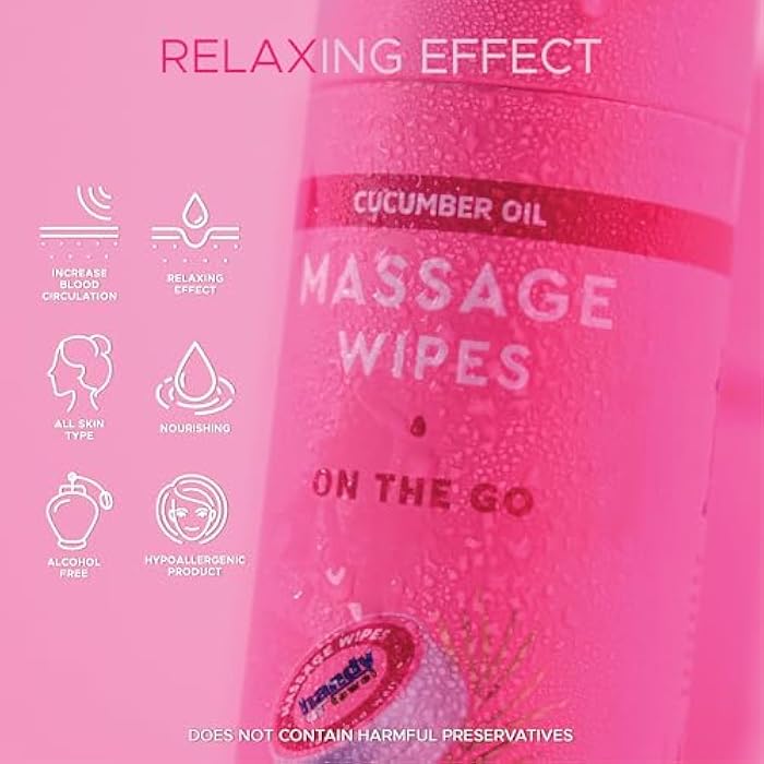 Handytowel Handy Towel Body Care Massage Wipes Boost Blood Flow with Rubbing, Revitalization Hydrating Cucumber Oil Travel Size Magic Towelettes, Body Relaxation Skin Revitalization Individual Capsules, 8 Count - Image 3
