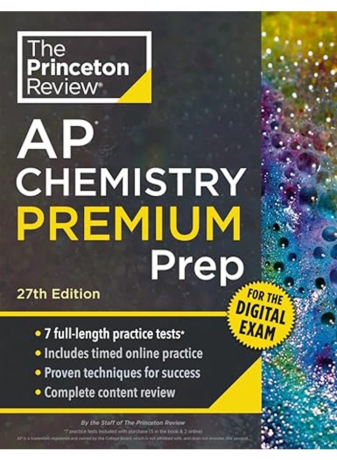 Princeton Review AP Chemistry Premium Prep, 27th Edition: 7 Practice Tests + Digital Practice Online