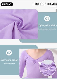 DUNISO Girls Ballet Dresses Leotards with Skirt Short Sleeves, Dance Dress Ballerina Tutu Outfit Cotton Dress Ballet Skirt, Mini Skirt Princess Dresses Dance Wear Clothes for Little Girl  - Image 2