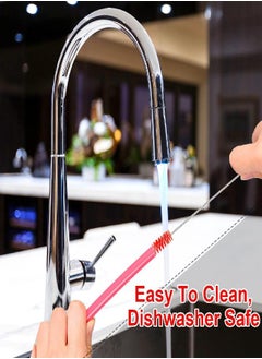 Patelai 16 Pcs Reusable Straw Cleaning Brushes Bottle Test Tube Long Straw Cleaning Brush Nylon Washing Cleaner Tool Reusable Bottle Straw Brush in Different Size (White and Red,16 Pieces)  - Image 2