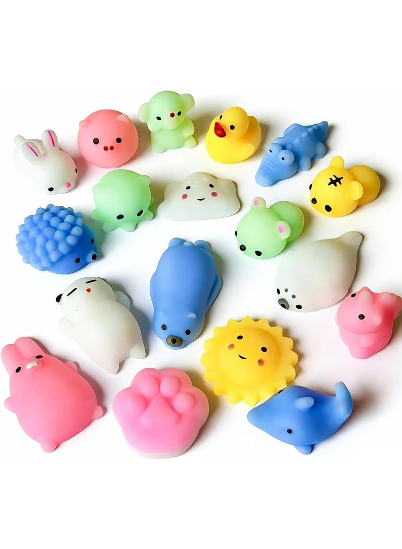 squishy Mochi Squishy Toys 18 Pack, Mini Animal Squishies Bulk Kawaii Stress Relief Fidget Toys, Soft Slow Rising Squeeze Toys for Kids, Easter Egg Fillers Party Favors Goodie Bag Stuffers for Boys Girls - Image 1