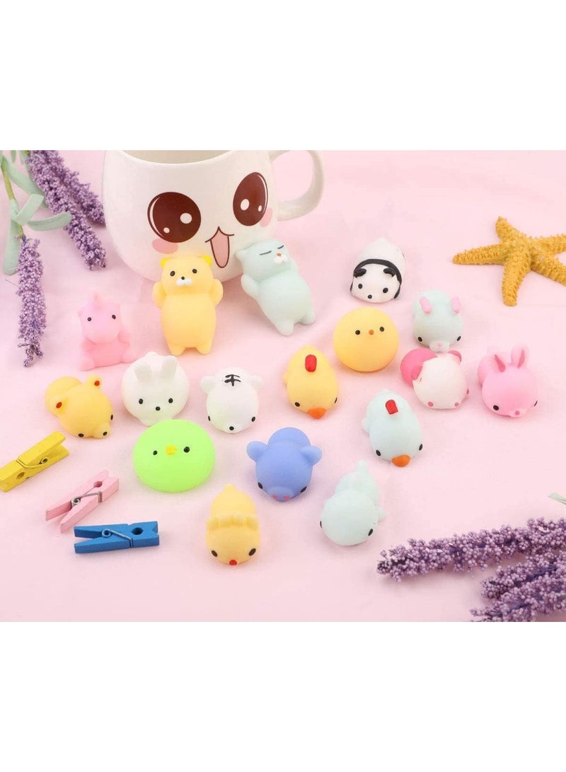 squishy Mochi Squishy Toys 18 Pack, Mini Animal Squishies Bulk Kawaii Stress Relief Fidget Toys, Soft Slow Rising Squeeze Toys for Kids, Easter Egg Fillers Party Favors Goodie Bag Stuffers for Boys Girls - Image 3