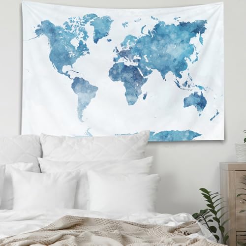 CAPSCEOLL Tapestry World Map Tapestry Kids Treasure World Map Tapestries Blue Tapestries Wall Hanging 60X50 Inches - Image 5