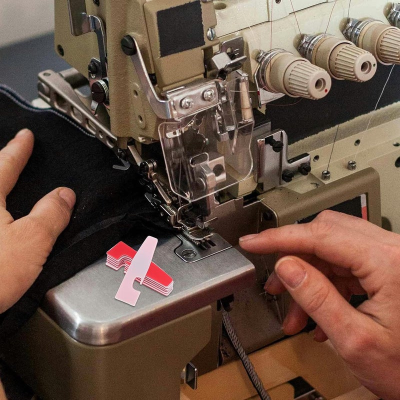 15pcs Plastic Overlock Machine Sewing Presser Foot Pad Replacement Set with Wear-Resistant Bottom Plate for 4-Thread Serger Machines for Home and Professional Use - Image 5