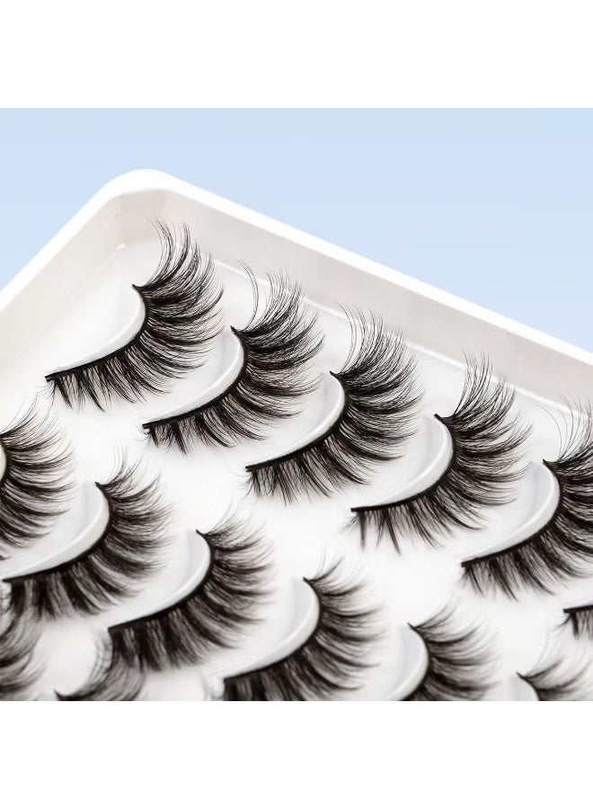 20 زوجا من الرموش الصناعية الكثيفة ذات التجاعيد الطبيعية - Image 4