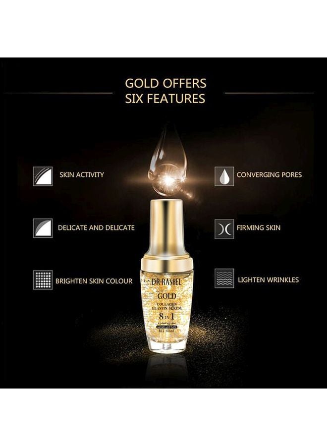DR. RASHEL Gold Collagen Elastin 8-In-1 Face Serum Gold 40ml - Image 5