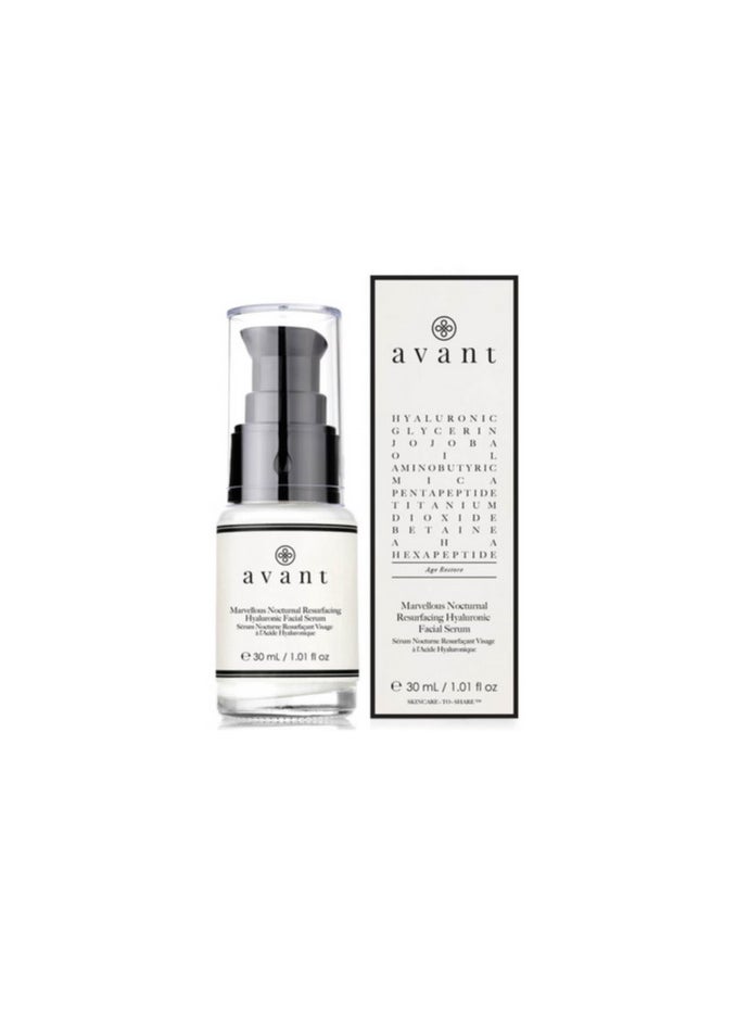 Avant Skincare - Avant Skincare Marvellous Nocturnal Resurfacing Hyaluronic Facial Serum 30ml - Image 1