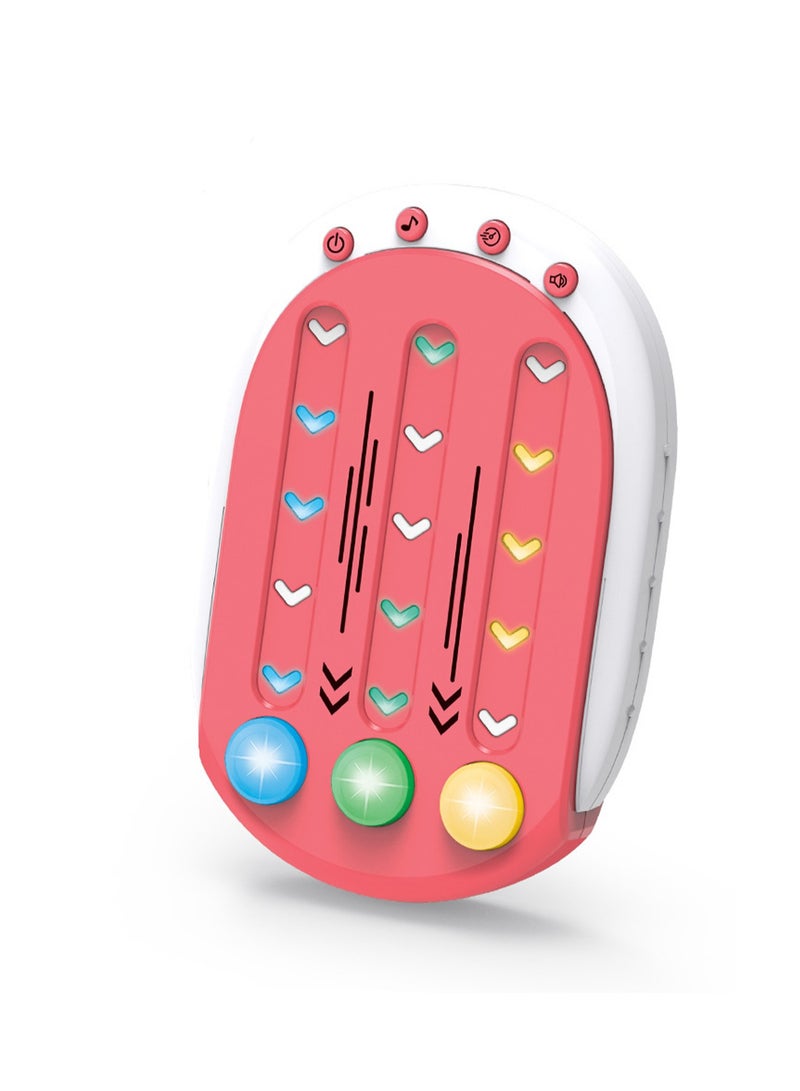 Mini Pink Rhythm Master Speed Push Game Console, Electronic Music Rhythm Game, Handheld Puzzle Game Sensory Toy, Suitable For Children And Adults Gift - Image 1