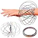 DIMROM Flow Ring Spinner Ring Arm Toy 51 Rust Resistant Stainless Steel Infinity Loop Flow Rings with Changing Colors Geometric Spin Flat Folding Kinetic Magic Rings for Relaxation Calming Motion - Image 2
