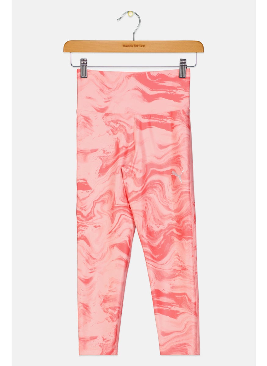 PUMA Kids Girl Brand Logo Outdoor Leggings, Pink  - Image 1