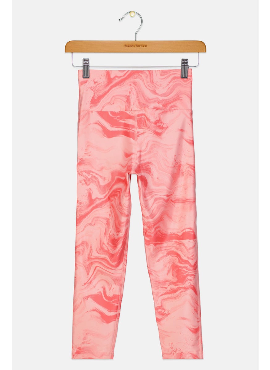 PUMA Kids Girl Brand Logo Outdoor Leggings, Pink  - Image 2