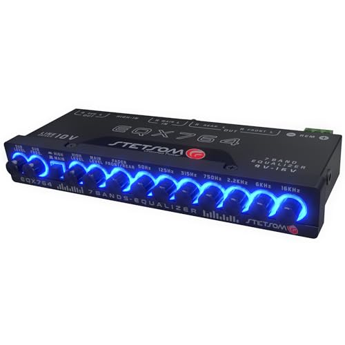 Stetsom EQX764-7 Band Equalizer, Pre-Amp Car Audio Graphic Equalizer with 4 Inputs (RCA & High) 6 Outputs, 10v Line Driver to Avoid Noise and Dedicated Sub Controls (Level & Frequency) - Image 4