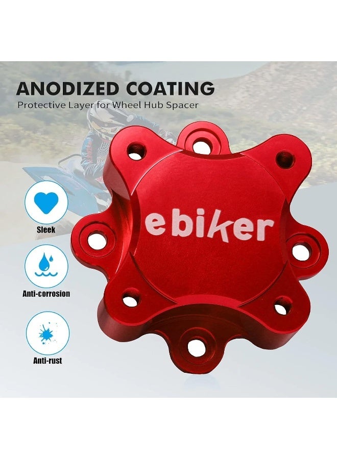 Ebiker 2 PCS Front Wheel Hub Centric Spacers for Yamaha Raptor Red - Image 4