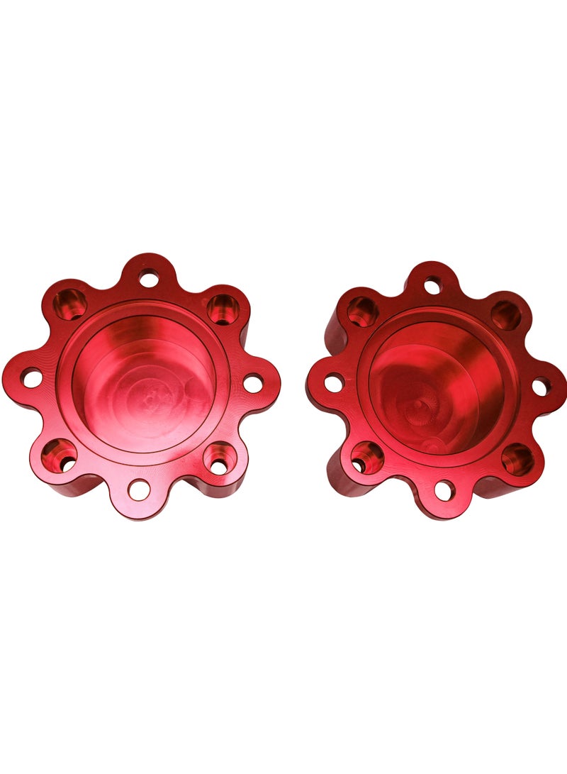 Generic Pair of Light Weight Aluminum Front Wheel Hub Centric Spacers, Red  - Image 5