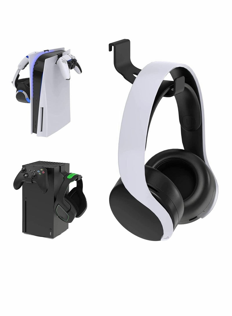Y&D Headphone Holder, Headset Hanger, No Screws Adhesive Tape, for PS5, Xbox (Black)  - Image 1