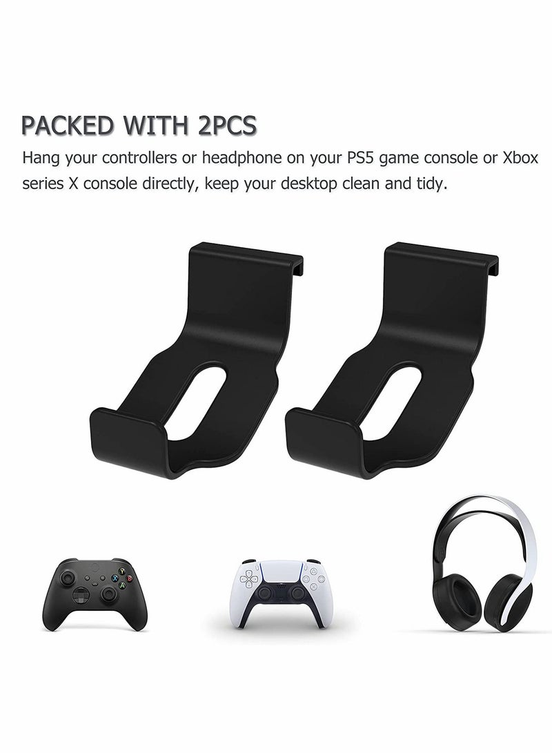 Y&D Headphone Holder, Headset Hanger, No Screws Adhesive Tape, for PS5, Xbox (Black)  - Image 2