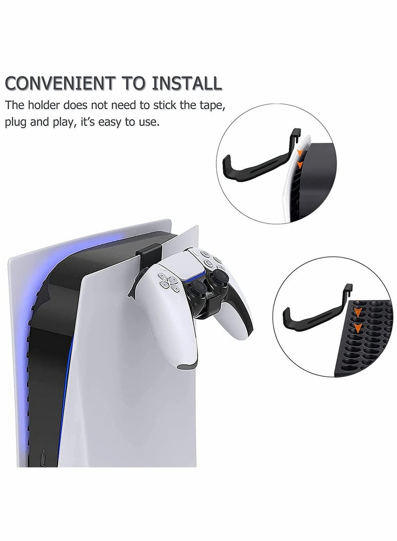 Y&D Headphone Holder, Headset Hanger, No Screws Adhesive Tape, for PS5, Xbox (Black)  - Image 4