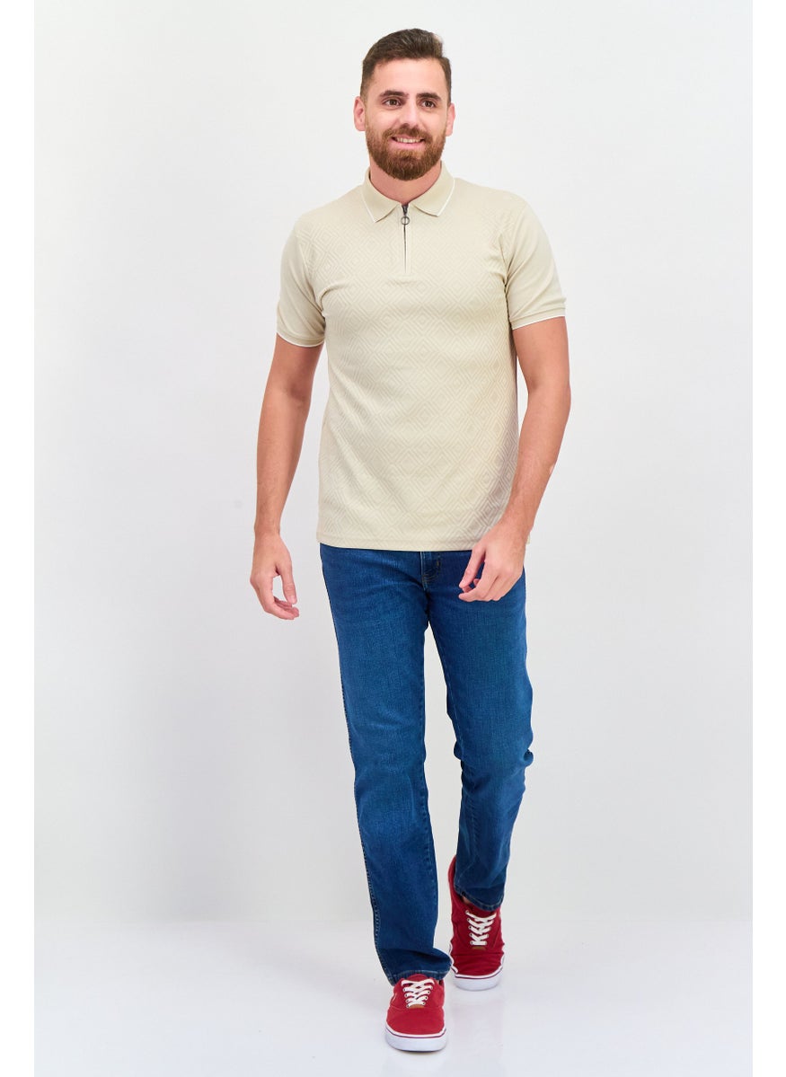 Men Regular Fit Textured Short Sleeves Polo, Beige - pzsku/Z53AA044CA5694B2C1DA5Z/45/_/1737642285/5a18d0fe-7d62-443c-b165-9001b4a0e7f6