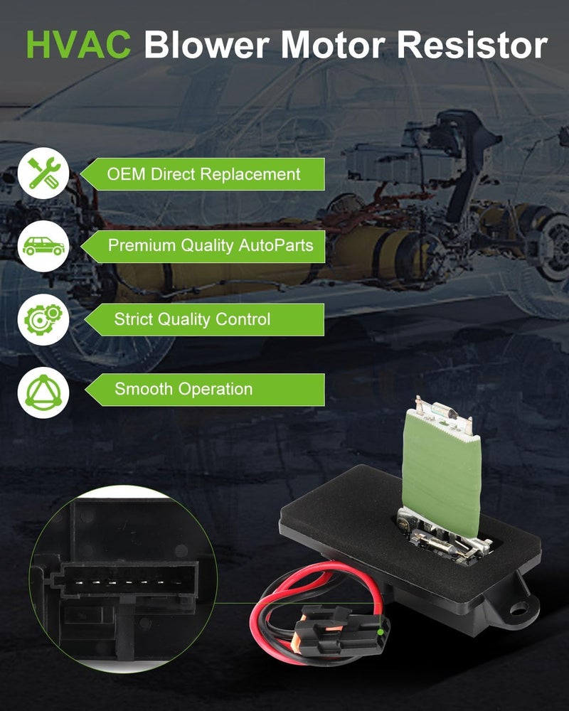 SCITOO Air Conditioning Heater Fan HVAC Blower Motor Resistor Regulator for 1999,2000,2002-2006 for Cadillac Escalade,1999-2004 for Chevrolet Silverado 2500,2000-2006 for GMC Yukon,for Yukon XL 2500 - Image 2