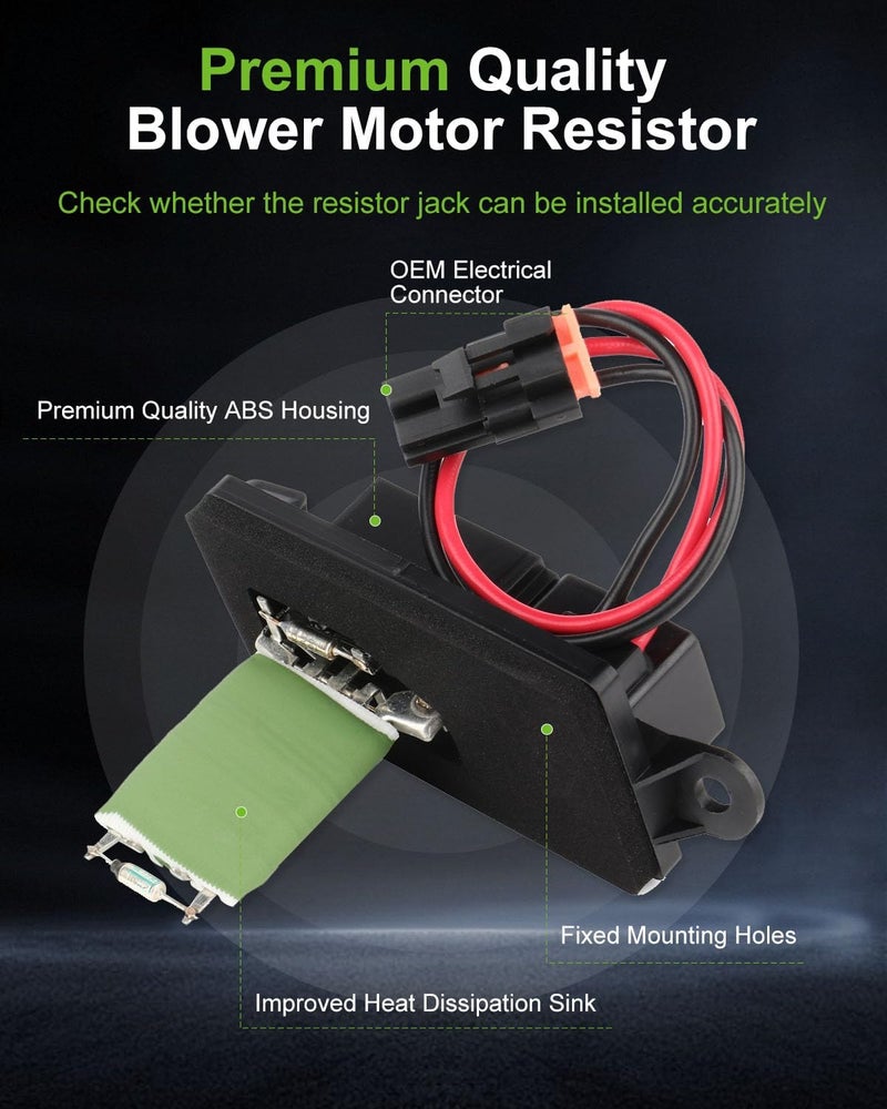 SCITOO Air Conditioning Heater Fan HVAC Blower Motor Resistor Regulator for 1999,2000,2002-2006 for Cadillac Escalade,1999-2004 for Chevrolet Silverado 2500,2000-2006 for GMC Yukon,for Yukon XL 2500 - Image 3