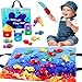 M SANMERSEN Montessori Toys for 12 Year Old Cloth Ocean Fishing Game with Stacking Cups Toddler Learning Toy for 1218 Months First Birthday Gifts for 1 Year Old Boy Girl Learn Count and Sort Colors - Image 2