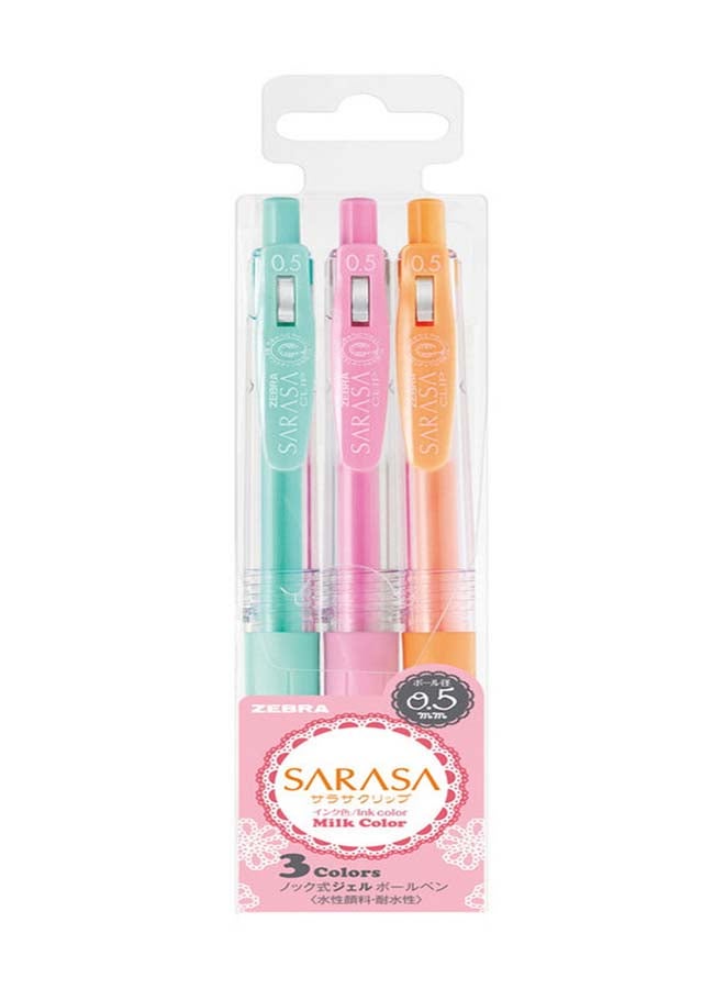 ZEBRA مجموعة أقلام تلوين بألوان الباستيل 3 ألوان 0.5