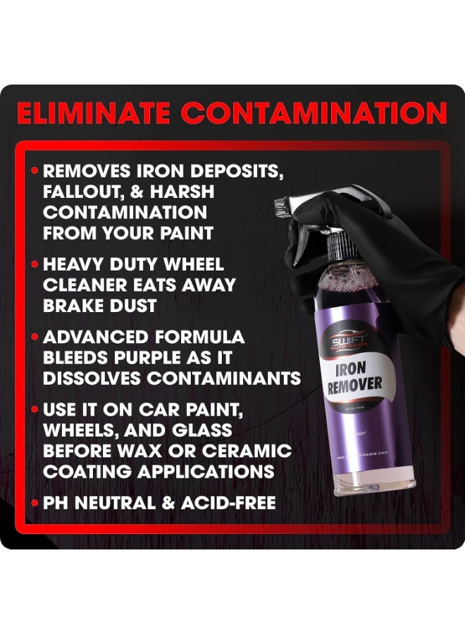 Swift Iron Remover & Wheel Cleaner (16 Oz) – Remove Brake Dust, Iron Oxide & Stuck-On Dirt & Debris from Paint & Wheels | Effective Formula for Decon Car Wash | Preps Paint for Wax Coatings - Image 3