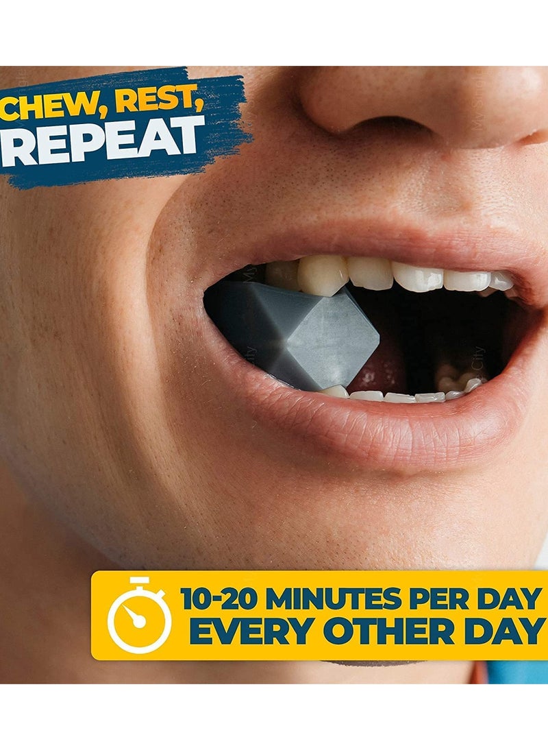 Loquat Jaw Exerciser for Men and Women,Jawline Double Chin Reducer Eliminator,Jaw line Exerciser Facial Exerciser,Powerful Jaw Trainer 2Pcs Grey - Image 4