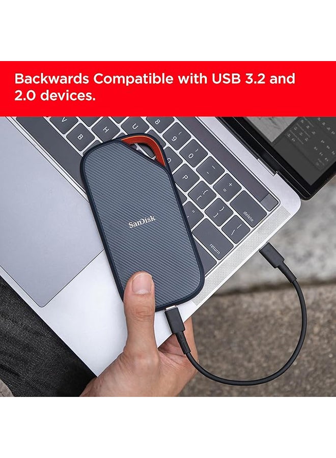 sandisk 2TB Extreme PRO Portable SSD with USB4, Up to 3800 MB/s Read and 3700MB/s Write, USB-C, USB 3.2, Backwards Compatible, IP65 Water and Dust Resistance - SDSSDE82-2T00-G25 - Image 3