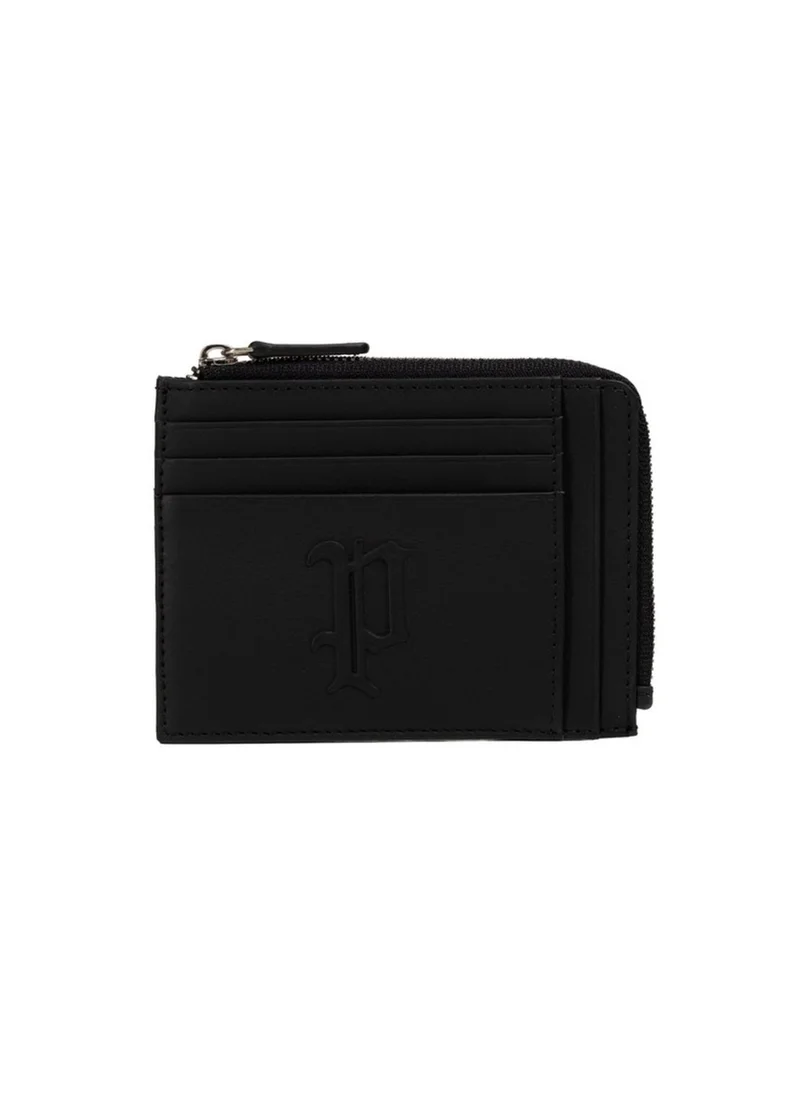 بوليس Police Men's Zipped Leather Card & Coin Wallet - Jummy - Black