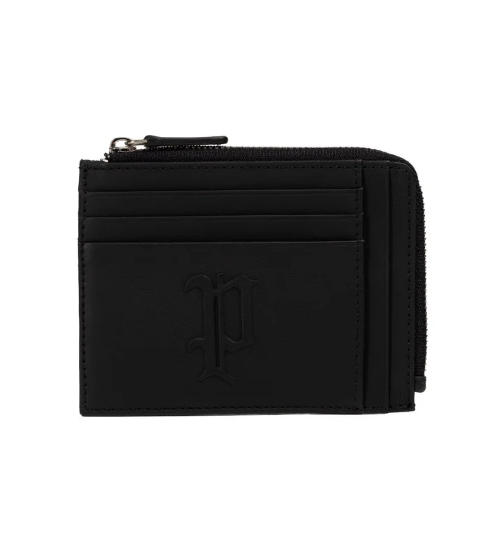 بوليس Police Men's Zipped Leather Card & Coin Wallet - Jummy - Black