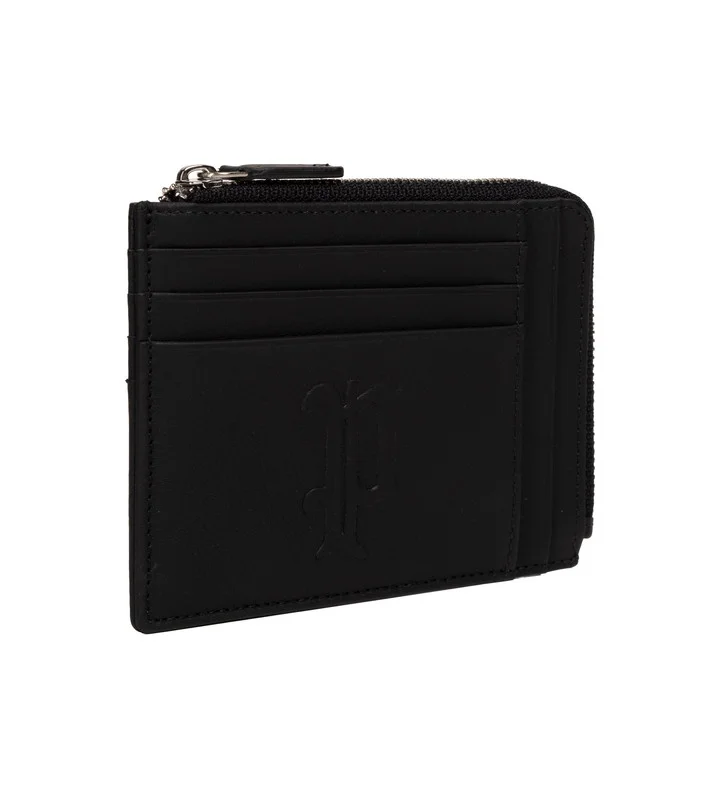 بوليس Police Men's Zipped Leather Card & Coin Wallet - Jummy - Black