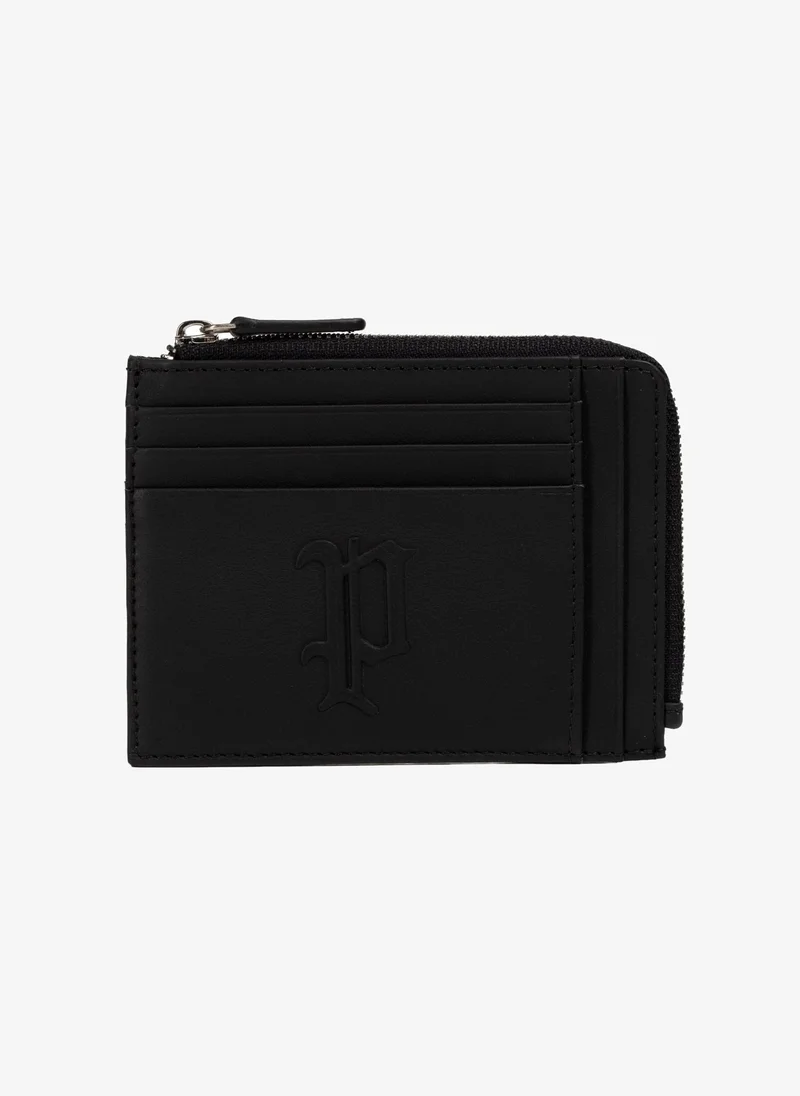 بوليس Police Men's Zipped Leather Card & Coin Wallet - Jummy - Black
