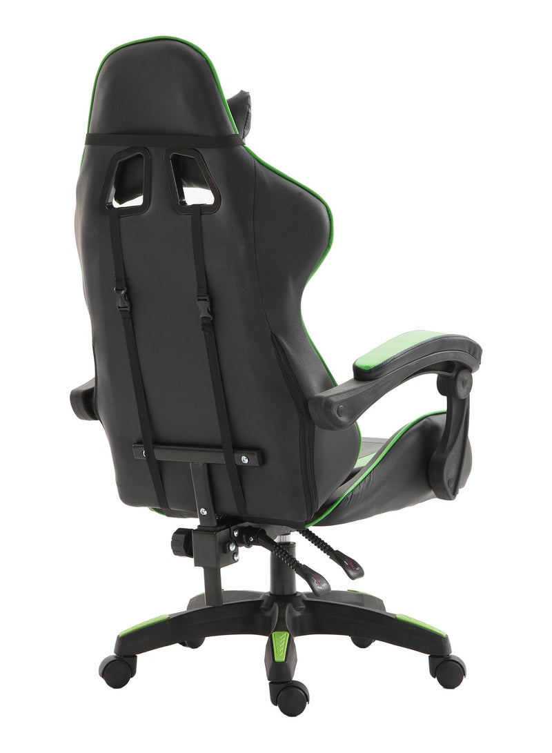 Funz Gaming Chair  Office Chair Ergonomic High Back s Reclining & Height Adjustable Computer Chair with Neck and Lumbar Support Comfortable Chairs Black/Green  - Image 4