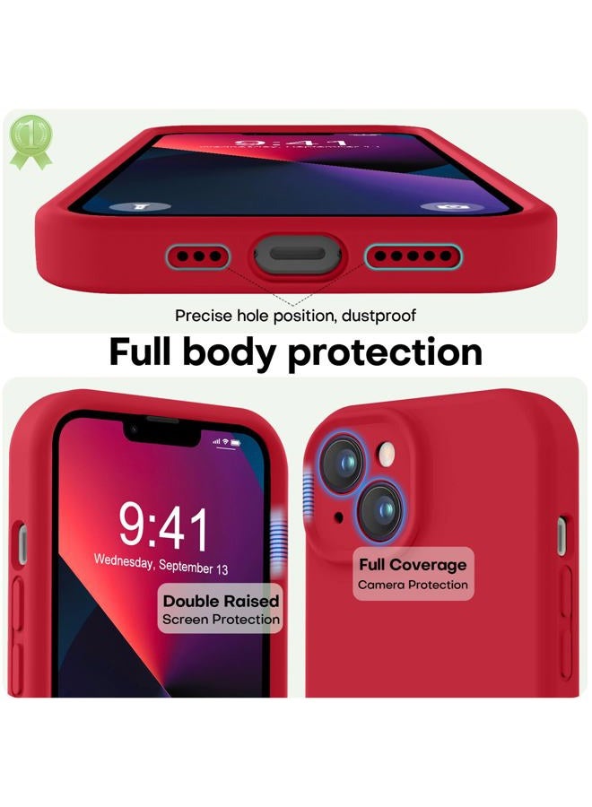 LOVE 3000 Protective Phone Case Designed for iPhone 13 6.1" Red | Premium Silicone, Camera Protection, Soft Anti-Scratch Microfiber Lining, Shockproof, Women Men Girls - Image 3