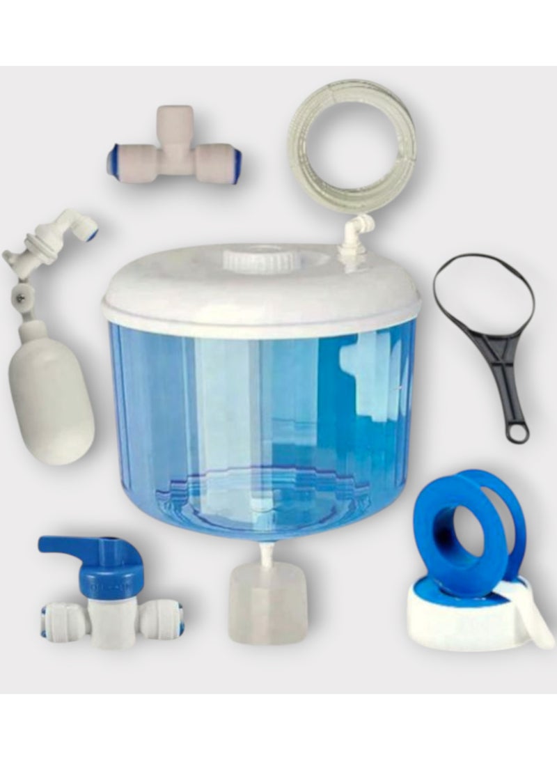 Automatic water bottle with 5 meters hose with Teflon reel + easy valve + three way joint and filter switch - Image 1