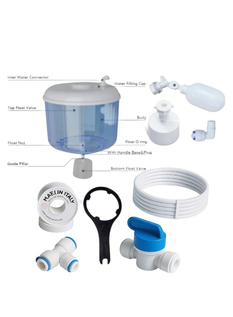 Automatic water bottle with 5 meters hose with Teflon reel + easy valve + three way joint and filter switch - Image 2