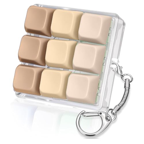 Cocoonkart 9 in 1 Keyboard Fidget Toy, Keyboard Fidget Keychain Anti-Stress Keyboard Decompression Button Finger Clicker Toys Stress Relief Fidget Gifts (Brown) - Image 1