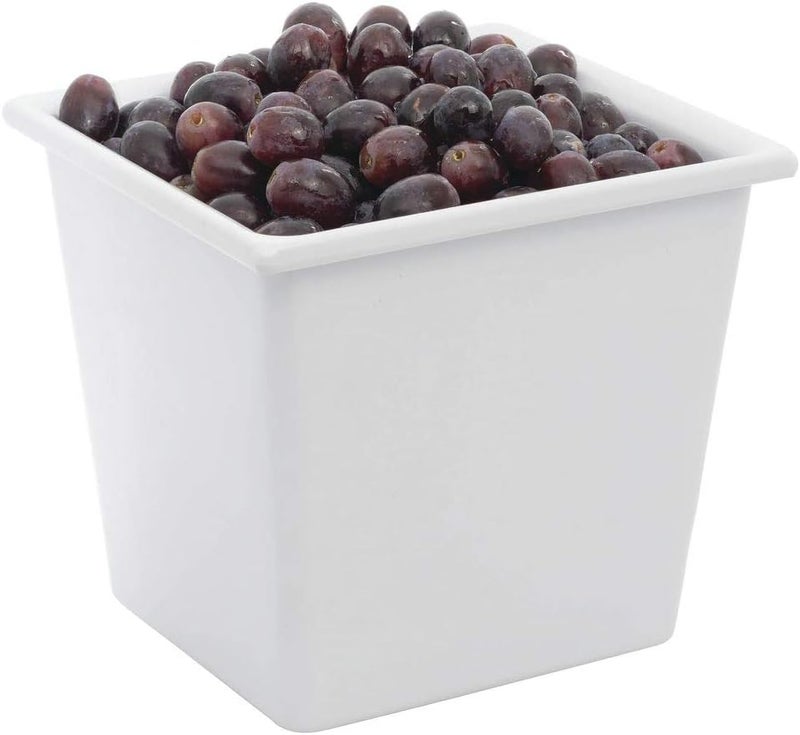 Hubert SmartFit 1/6 Size White Melamine Cold Food Pan - 6 1/5"L x 6 7/10"W x 6"D - Image 5