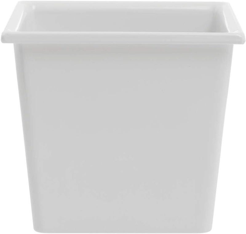 Hubert SmartFit 1/6 Size White Melamine Cold Food Pan - 6 1/5"L x 6 7/10"W x 6"D - Image 1