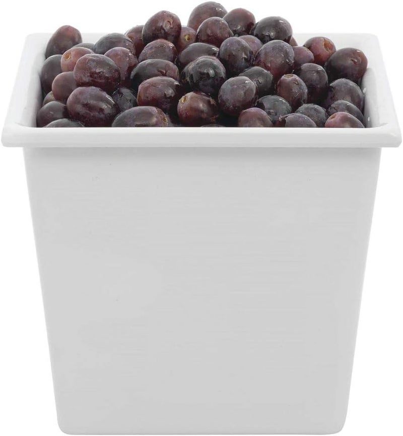 Hubert SmartFit 1/6 Size White Melamine Cold Food Pan - 6 1/5"L x 6 7/10"W x 6"D - Image 3