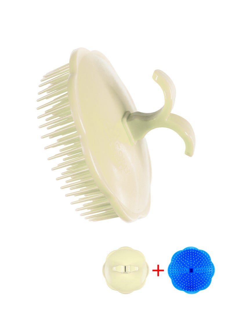 CONCORD - Korea Round Hair Brush, Scalp Massage and Hair Care Brush for Daily Use, Smooth and Flexible, Made in KOREA, Pack of 2 (1 color as shown + 1 with Random color) - Image 1