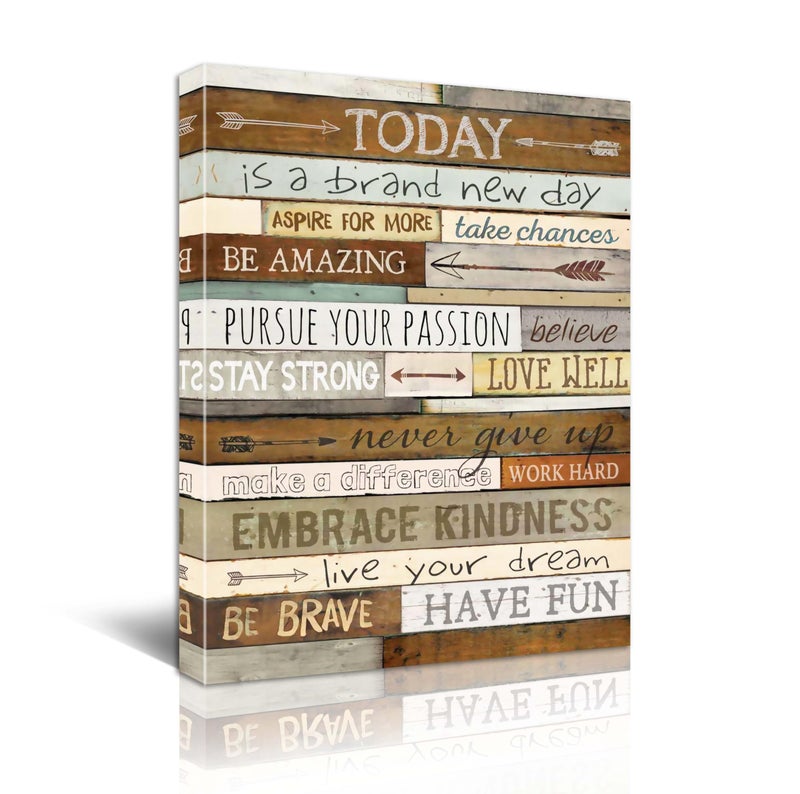 CGXART Inspirational Wall Art for Office Quotes Theme Wall Decor for Women Motivational Canvas Prints Framed Wall Art for Bathrooms Size 12 x 16 Inch - Image 1