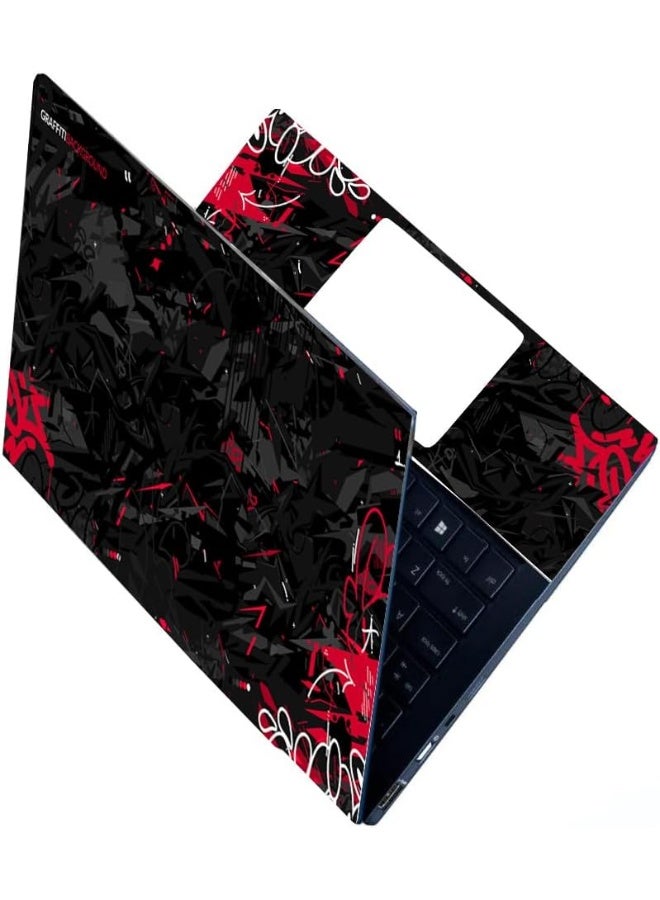 Home Trove ANCIARY Full Laptop Skin Stickers HD Quality Sticker for Laptops Upto 15.6" (Dustproof|Waterproof|Scratchproof|Reusable) - Graffiti FL1  - Image 1