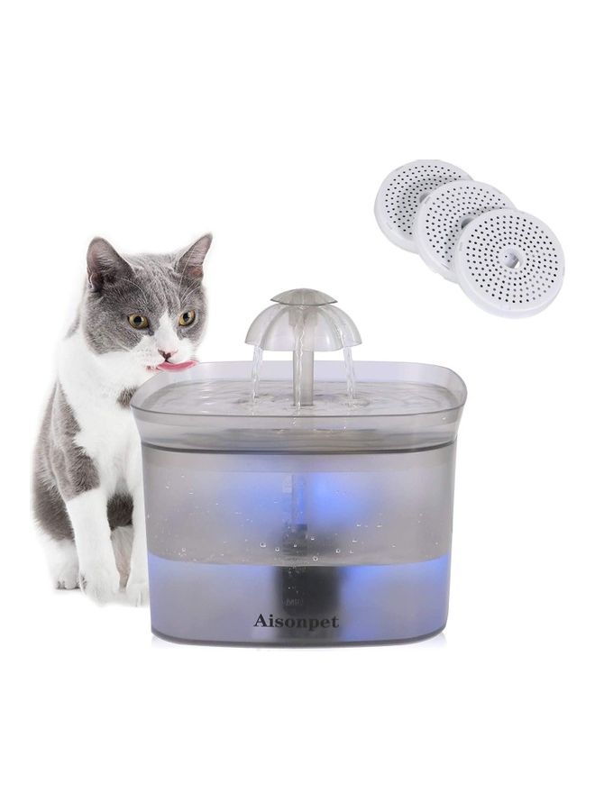 شو وو نافورة آلية لشرب الماء للحيوانات الأليفة رمادي - Image 1