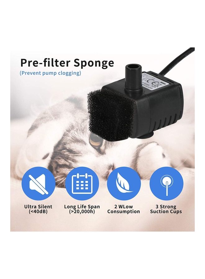 شو وو نافورة آلية لشرب الماء للحيوانات الأليفة رمادي - Image 5