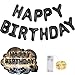CANREVEL Happy Birthday Banner 13pcs 16 Inch Mylar Foil Letters Sign Balloons with LED Lights Birthday Party Decorations for Kids and Adults 3D Black - Image 3