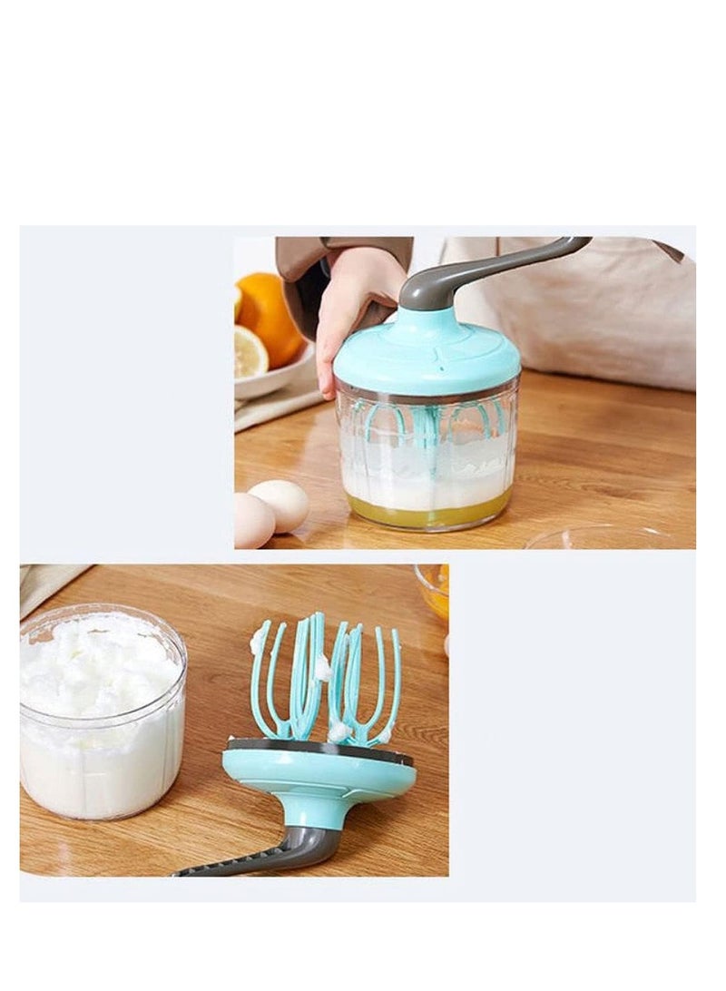 Green Hand Whisk for Cooking Semi-Automatic Hand Whisk for Eggs Milk White Cake Eggs 1pc Single Milk Cream Whisk - Image 4