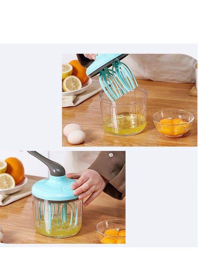 Green Hand Whisk for Cooking Semi-Automatic Hand Whisk for Eggs Milk White Cake Eggs 1pc Single Milk Cream Whisk - Image 5